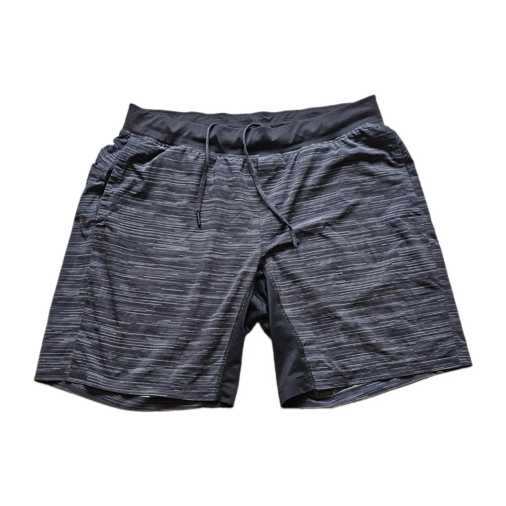 Lululemon T.H.E. Shorts Mens 9" L Linerless Matchstick Black Gray Running Gym